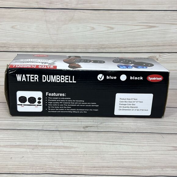 Water Dumbbell Weight Training Blue DSH-WD1106 Aerobics Fitness (One Barbell) - Picture 3 of 8